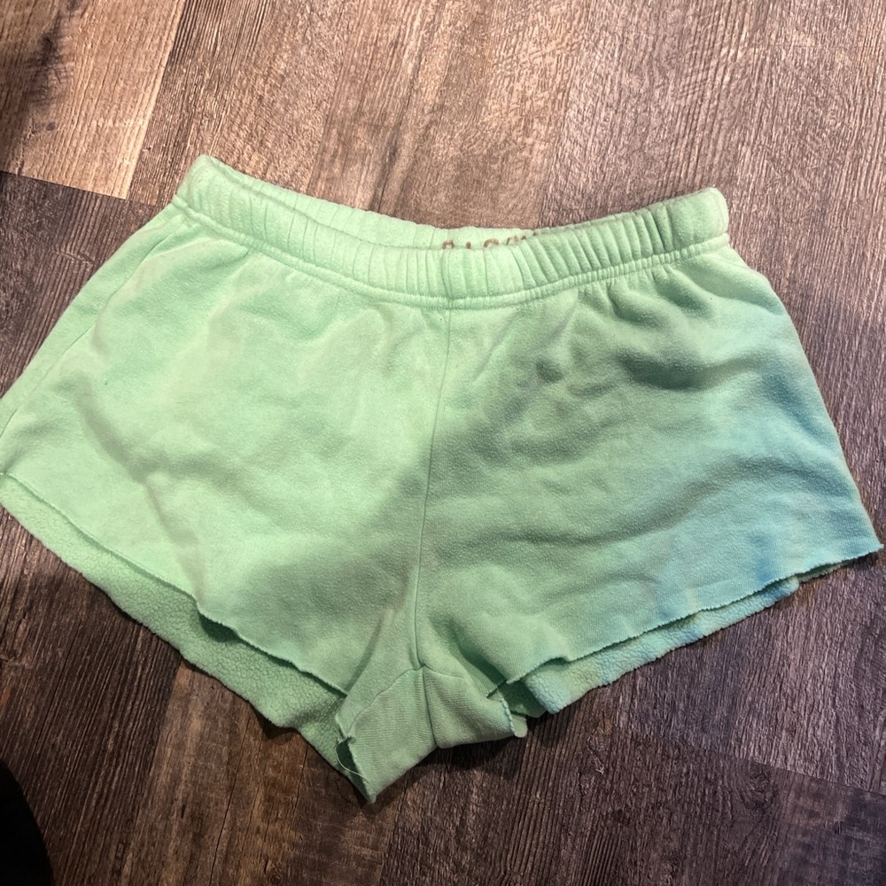 KatieJ NYC Mint Green Terry Cloth Shorts